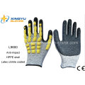 Hppe Shell Sandy Nitrile Coated Safety Work Gloves (L9600)